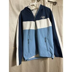 New Balance Nylon Full Zip Hooded Jacket Size Small